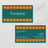 Geel en orangLED-stijlpijlen - Blauwgroen groen Visitekaartje (Voorkant / Achterkant)