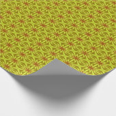 Geel en Oranje Abstract flessenpatroon Cadeaupapier (Hoek)