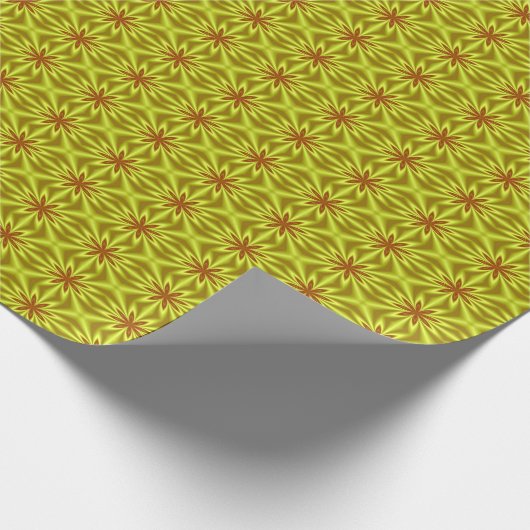 Geel en Oranje Abstract flessenpatroon Cadeaupapier (Hoek)