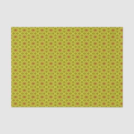 Geel en Oranje Abstract flessenpatroon Tissuepapier (Voorkant)