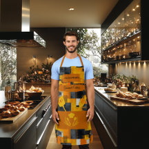 Geel en Oranje Abstract - Moderne Krachtige Keuken