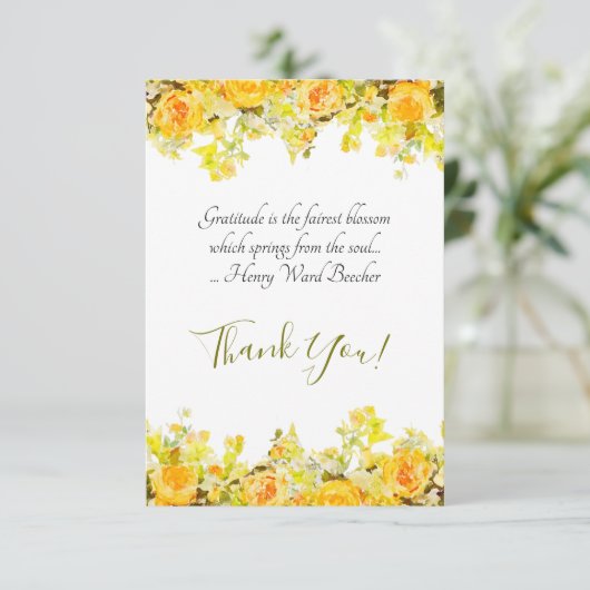 Geel en Oranje Bedankkaart (Staand voorkant)