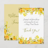 Geel en Oranje Bedankkaart (Voorkant / Achterkant)