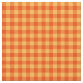 Geel en Oranje Check Gingham Pattern Stof (Close Up)