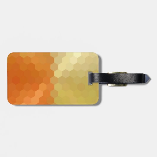 Geel en Oranje Chevron Seamless Pattern 2 Bagagelabel (Achterkant horizontaal)