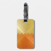 Geel en Oranje Chevron Seamless Pattern Bagagelabel (Achterkant verticaal)