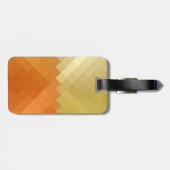 Geel en Oranje Chevron Seamless Pattern Bagagelabel (Achterkant horizontaal)