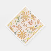 Geel en Oranje Daisies Baby shower Servet (Hoek)