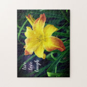 Geel en Oranje Daylily Motivatie Legpuzzel (Verticaal)