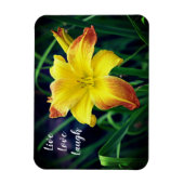 Geel en Oranje Daylily Motivatie Magneet (Verticaal)