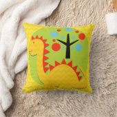 Geel en Oranje Dragon Sierkussen (Deken)