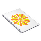 Geel en Oranje Energy Burst Pattern-Notitieboeken Notitieboek (Rechterzijde)