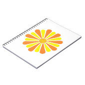 Geel en Oranje Energy Burst Pattern-Notitieboeken Notitieboek (Linkerzijde)