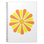 Geel en Oranje Energy Burst Pattern-Notitieboeken Notitieboek (Voorkant)