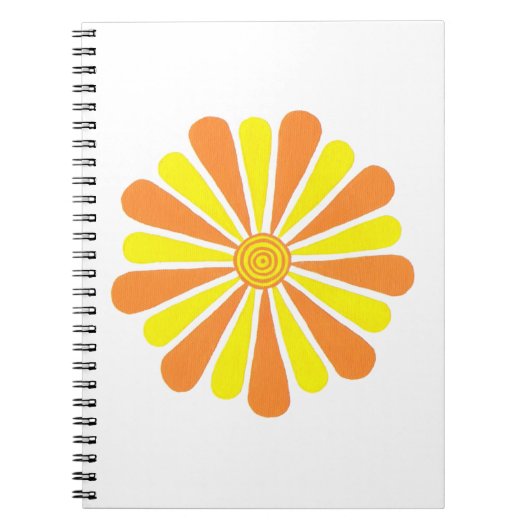 Geel en Oranje Energy Burst Pattern-Notitieboeken Notitieboek (Voorkant)