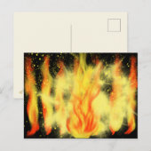 Geel en Oranje Flames die HC Art schilderen Briefkaart (Voorkant / Achterkant)