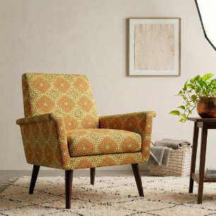 Geel en Oranje geometrisch patroon Stof