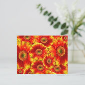 Geel en Oranje Gerbera Daisies Briefkaart (Staand voorkant)