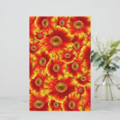 Geel en Oranje Gerbera Daisies Briefpapier (Staand voorkant)