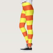 Geel en Oranje Halloween Stripes Candy Corn Leggings (Links)
