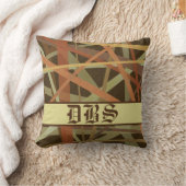 Geel en Oranje monogram meetkussen voor geometrisc Kussen (Deken)