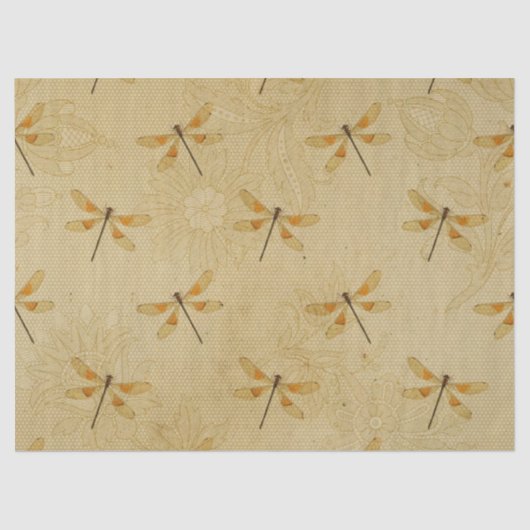 Geel en Oranje ontkoppelen van de dragonfly Tissuepapier (Voorkant)