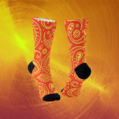 Geel en Oranje Paisley Crew Sokken