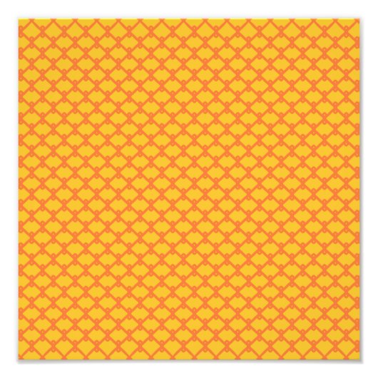 Geel en Oranje patroon Foto Afdruk (Voorkant)