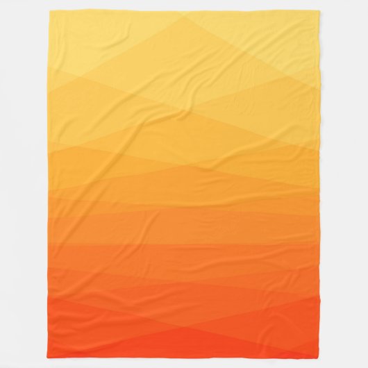 Geel en Oranje polygonaal ventilatormandje Fleece Deken (Voorkant)