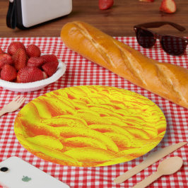 Geel en Oranje Rockscape Papieren Bordje