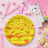 Geel en Oranje Rockscape Papieren Bordje (Feest)