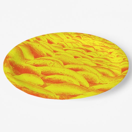 Geel en Oranje Rockscape Papieren Bordje (Gekanteld)