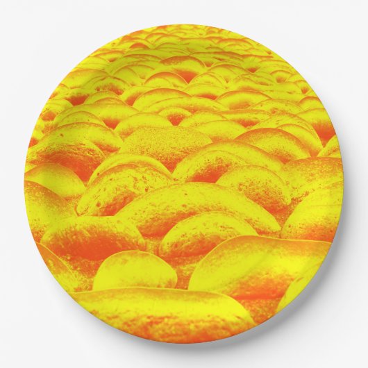 Geel en Oranje Rockscape Papieren Bordje (Voorkant)