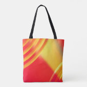 Geel en oranje rond patroon op een tas (Achterkant)