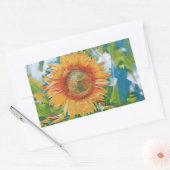 Geel en oranje schilderij rechthoekige sticker (Envelop)