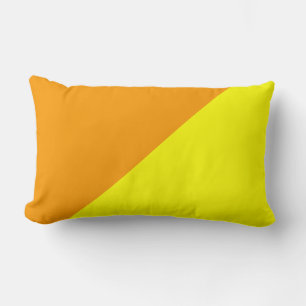 Geel en Oranje, vaste kleurenachtergrond Kussen