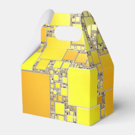 Geel en Oranje vierkant Bedankdoosjes