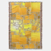 Geel en Oranje vierkant Deken (Voorkant Verticaal)