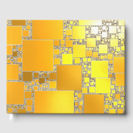 Geel en Oranje vierkant gastenboek