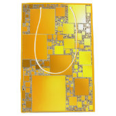Geel en Oranje vierkant Gift Bag Medium Cadeauzakje (Voorkant)