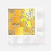 Geel en Oranje vierkant Napkins Servet (Voorkant)
