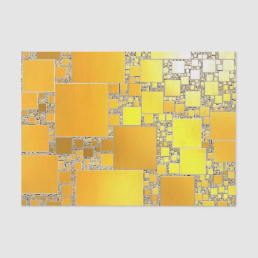 Geel en Oranje, vierkant papier (Voorkant)