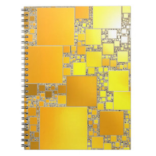 Geel en Oranje vierkant rond Notitieboek