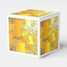 Geel en Oranje vierkant vierkant Bedankdoosjes