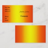 Geel en oranje visitekaartje (Voorkant / Achterkant)