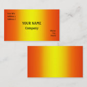 Geel en oranje visitekaartje (Voorkant / Achterkant)