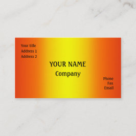 Geel en oranje visitekaartje