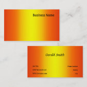 Geel en oranje visitekaartje (Voorkant / Achterkant)