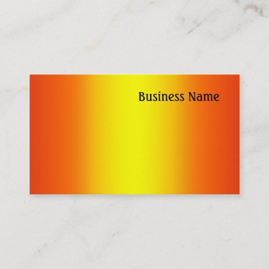 Geel en oranje visitekaartje (Voorkant)