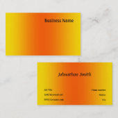 Geel en oranje visitekaartje (Voorkant / Achterkant)